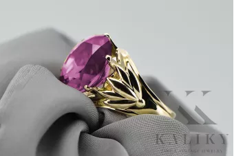 14k žluté zlato Ametyst  Vintage craft vrc029y
